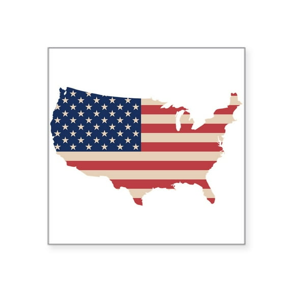 CafePress - United States Flag Sticker - Square Sticker 3" x 3"