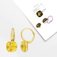thumbnail image 6 of Everly Women's 8ct TGW Cushion-Cut Citrine 14k Yellow Gold Leverback Earrings, 6 of 8