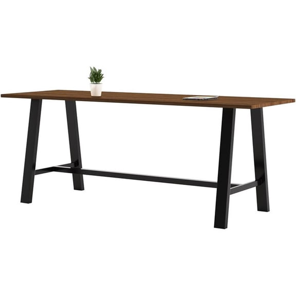 Pemberly Row 3.5 x 9 FT Bistro Height Conference Table - Walnut