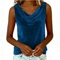 thumbnail image 6 of AUNVITO Women's Sleeveless Tank Top with Draped Cowl Neck Solid Color Elegant Minimalist Design for Casual Wear, 6 of 8
