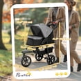 thumbnail image 3 of PawHut 3 Wheel Folding Dog Stroller Travel Carrier for S&M Dogs Grey, 3 of 10