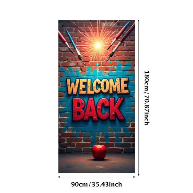 Neon Style Welcome Back Banner Party Decoration Background Backdrop Photography Props Event Decorations Homecoming Celebrations Office Reunions Community Gatherings