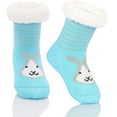 thumbnail image 2 of BKQCNKM Toddler Socks Baby Socks Crazy Socks for Kids Newborn Socks Kids Wool Socks Girls Socks Cuddly Socks Thermal Floor Thick Children's Socks Kids Socks, Blue 13, 2 of 3