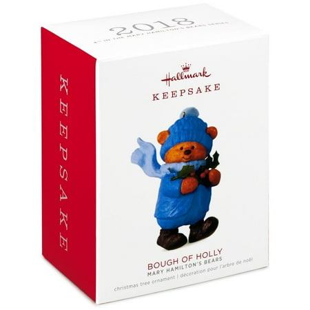 Barton Holly Bell Ornament - Hallmark Keepsake 2018 Mary Hamilton's Bears Bough of Holly Ornament