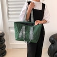 thumbnail image 6 of JVBTVB Women's Cotton Padded Tote Bag Large Capacity Work Shoulder Handbag Quilted Purse Fits 15 inch Laptop, 6 of 9