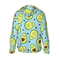 thumbnail image 3 of Kll Avocado And Hearts Print Men'S Women’s Upf 50+ Sun Protection Outdoor Hoodie Jacket Long Sleeve Fishing Hiking Performance Shirt- X-Large, 3 of 8