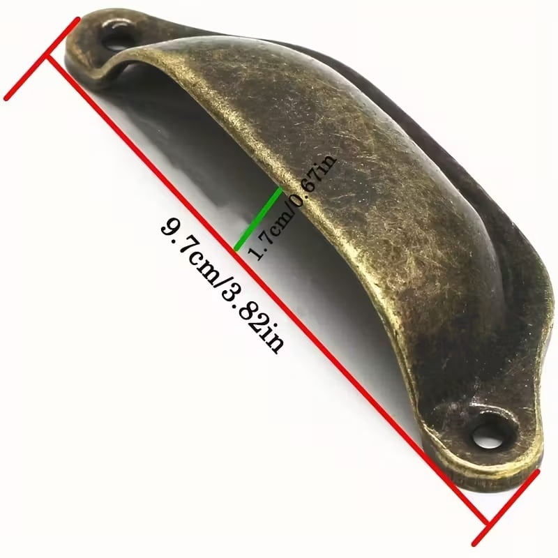 6pcs Antique Brass Drawer Pulls & Knobs - Vintage Cabinet Hardware for Kitchen Cabinets, Dressers, and Wardrobes - Double Hole Installation with Screws Included
