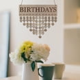 thumbnail image 5 of Wooden Family Blessings Calendar Plaque for Family and Friends Birthday Reminder Home Decor Rustic Wall Hanging Sign Board with 50 Pieces DIY Wood Heart Round Tags to Write on, 5 of 5