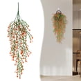 thumbnail image 2 of Clearance,Artificial Hanging Flowers for Outdoor, Violet Simulation Hanging Plant & Flowers for Outdoor Home Wedding Garden Yard Hanging Baskets Wisteria Garland Decoration,Orange,29.5x7.9", 2 of 9