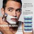 thumbnail image 3 of 1 Knife Handle + Orange 12 Blades Razor Blade Shaving Razor Blade Refills  Orange New Version, 3 of 8