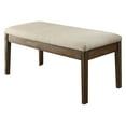 thumbnail image 3 of ACME Claudia Bench, Beige Linen & Salvage Brown, 3 of 5