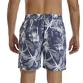 thumbnail image 4 of Wyobmus Mens Lightweight Hawaiian Short Plus Size Casual Drawstring Surfing Short Summer Beach Shorts B-Blue, 4 of 7