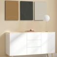 thumbnail image 2 of Boho Neutral Canvas Wall Art Set of 3 Modern Abstract Picture Beige Brown Black Minimalist Line Mid Century Geometric Painting Artwork Prints for Wall Decor Aesthetic, Framed 12x16 In, 2 of 6