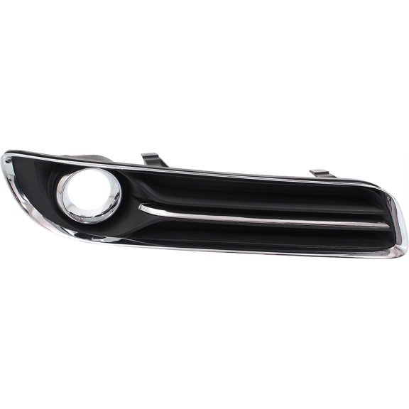 Fog Light Trim Compatible with 2011-2014 Chrysler 300 Front, Right Passenger Black and Chrome