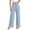 Blue, variant on Wide Leg Pants Woman Rib Knit Elastic Waist Casual Flowy Wide Leg Sweater Pants Flowy Pants