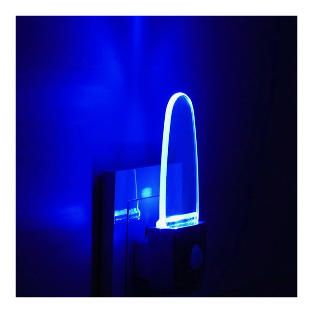 GREENIC Blue Motion Sensor Night Light Plug in 2 Pack, 0.5W LED Motion Detector Night Light Lamp, Automatic Motion Activated Nightlights for Modern Home Decor, Living Room, Bedroom, Bathroom, Kitchen