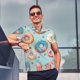 thumbnail image 4 of Fotbe Colorful Donut Camiseta Polo de Golf para Hombre con Estampado – Camisa Deportiva Transpirable con Cuello Abotonado-4X-Large, 4 of 6