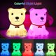 thumbnail image 2 of Luz nocturna para niños cachorros, lámparas de silicona, luz nocturna recargable con control de grifo, lámpara portátil para animales para pañales de bebé, enfermera, ayudante para dormir, 2 of 5