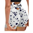 thumbnail image 2 of Yuemengxuan Women Summer Casual Shorts, Multicolor Print Lacing Sports Short Pants, 2 of 9