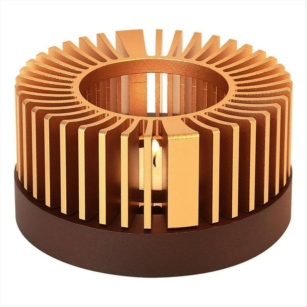 Calentador de Tetera de Aleación de Aluminio y Madera, Ideal para Calentar Té, Café, Leche y Comida en Interiores y Exteriores. Tamaño Pequeño.