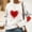 White, variant on GuzomFashion Womens Gray Casual Heart Graphic Sweatshirt - 100% Polyester Crew Neck Long Sleeve, Relaxed Fit Soft Wrinkle-Resistant Valentine's Day Top,Size L