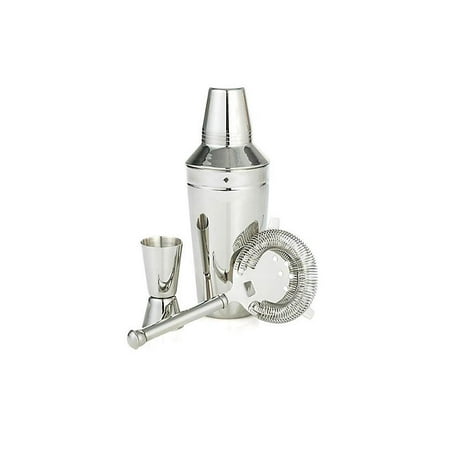 

3-Piece Queen Anne Cocktail Bar Set Silver