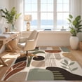 thumbnail image 3 of Design&I 4'x6' Ultra Soft Area Rug, Earthy Tones Geometric Abstract Design Contemporary Artistic Shapes with Natural Motifs Fluffy Washable Non Shedding for Bedroom Living Room Home Office, 3 of 3