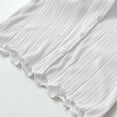 thumbnail image 4 of Annhoo Girls Summer Cardigan Comfy Breathable V Neck Long Sleeve Jackets Fashion Ruffle Hem Cute Soft Jacket, 4 of 9
