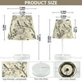 thumbnail image 4 of Yayeee Mini Table Lamp 10.8" Dimmable with Fabric Shade 3 Color Temperatures, Beige Birds, 4 of 7