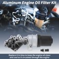 thumbnail image 3 of Conjunto de Carcasa del Filtro de Aceite de Motor Unique Bargains para VW Jetta Golf 2.5L, Enfriador de Aceite de Transmisión de Aleación de Aluminio Mejorado con Sensor y Junta No.07K115397B, 3 of 7