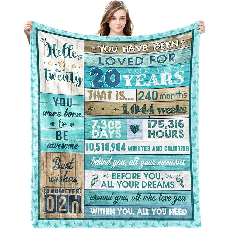 Happy 20th Birthday Gifts for Women, Gift For 20 Year Old Female, 20 Year  Old Birthday Gifts for Her, 20th Birthday Decorations Idea for Women from