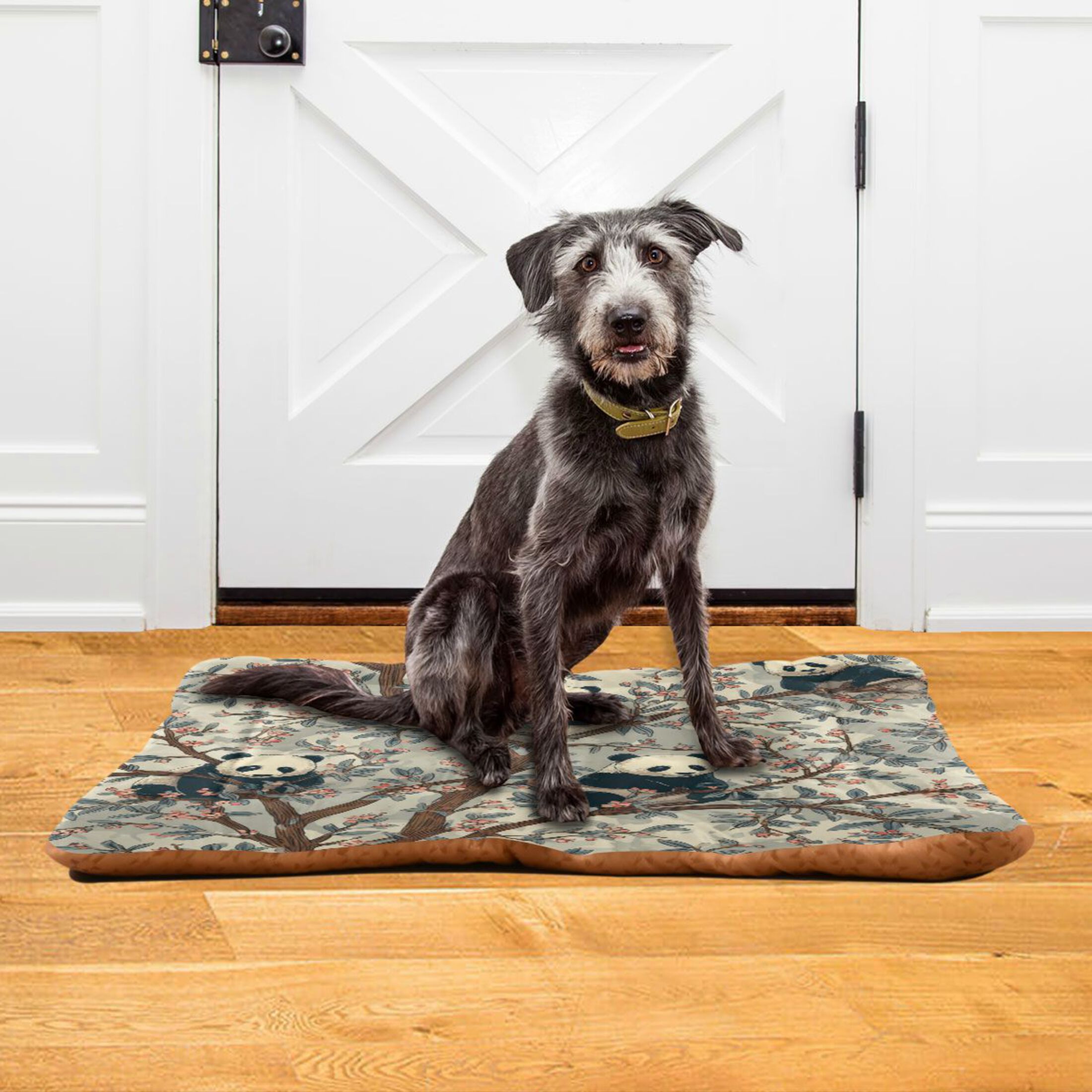 Qxltty Panda Pattern Ped Pad Wear-resistant and Hard to Bite Through Sleeping Pad for Small Medium Large Dogs Winter Pet Bed 36×24in