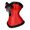 Red, variant on Women Bustier Corset Top Lace Trim Overbust Satin Peacock Corset with Ribbon Front Hook Closure for Party Costume Dress Green L