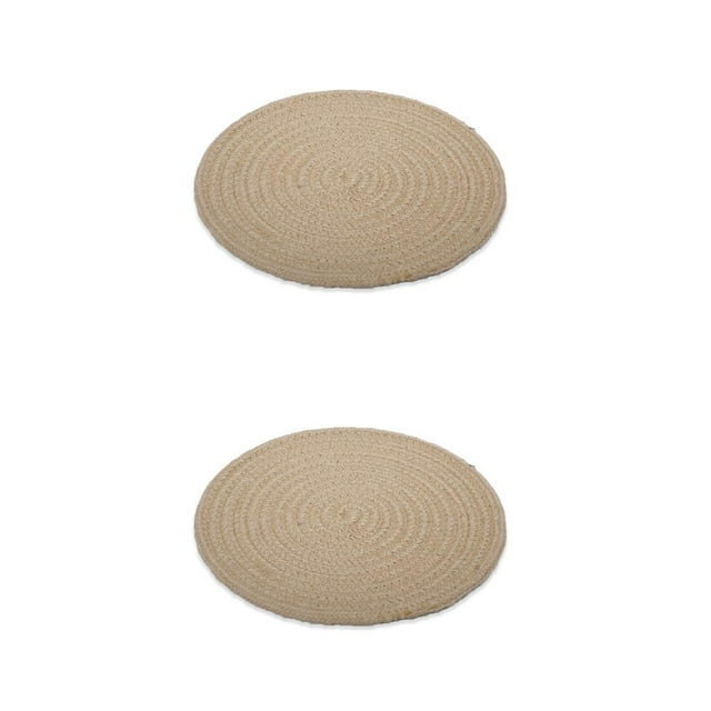 Naiovety Soporte para sartenes, regalo para el día de la madre, almohadilla caliente, alfombrilla resistente al calor, soporte para ollas, cáñamo amarillo cáñamo Environ 24 cm 2piezas Naiovety CBP270818