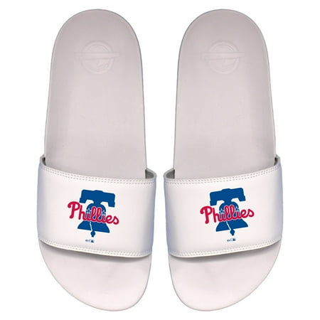 

Men s ISlide White Philadelphia Phillies Primary Logo Motto Slide Sandals