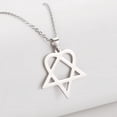 thumbnail image 2 of Classique Simple Heartagram Étoile Coeur Acier Inoxydable Pendentif Bijoux, 2 of 6