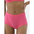 thumbnail image 7 of No Boundaries Women's Fit Stretch Boyshort Panties 3-Pack, Sizes XS-3XL, 7 of 7