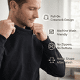 thumbnail image 6 of BILLIONHATS 12 Pack Mens Crewneck Sweatshirts in Bulk, Cotton, Wholesale Screenprinting Sweat Shirts For Men, Layer Shirt (Black, Small), 6 of 8