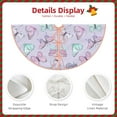 thumbnail image 5 of Bingfone Christmas Tree Skirt Mat Christmas Decoration Interior 36"-Purple Butterfly, 5 of 8