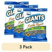 (3 pack) Giants Kettle Roast Dill Pickle Sunflower Seeds, 5 Oz