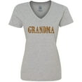 thumbnail image 3 of Inktastic Grandma in Leopard Print Women's V-Neck T-Shirt, 3 of 5