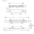 thumbnail image 2 of Mosiee Mandolin Accessories Premium Adjustable Rosewood Bridge For 8 String Mandolins, 2 of 9