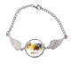 thumbnail image 1 of Miami America ciudad acuarela Pulsera pulsera pulsera alas de ángel pulsera, 1 of 3