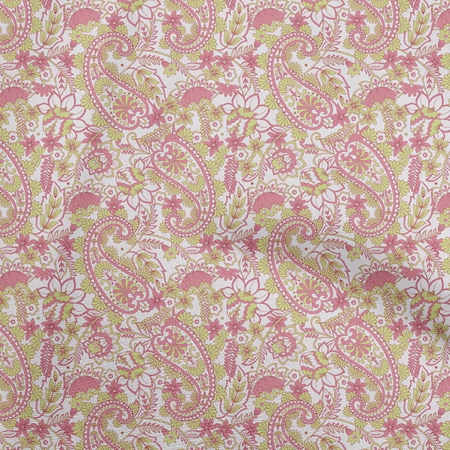 oneOone Rayon Lime Fabric Paisleys Sewing Craft Projects Fabric Prints By Yard 56 Inch Wide