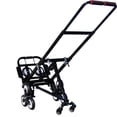 thumbnail image 3 of INTSUPERMAI Folding Stair Climbing Cart Portable Hand Truck Luggage Cart 2 Backup Wheels 2 Casters Black, 3 of 7