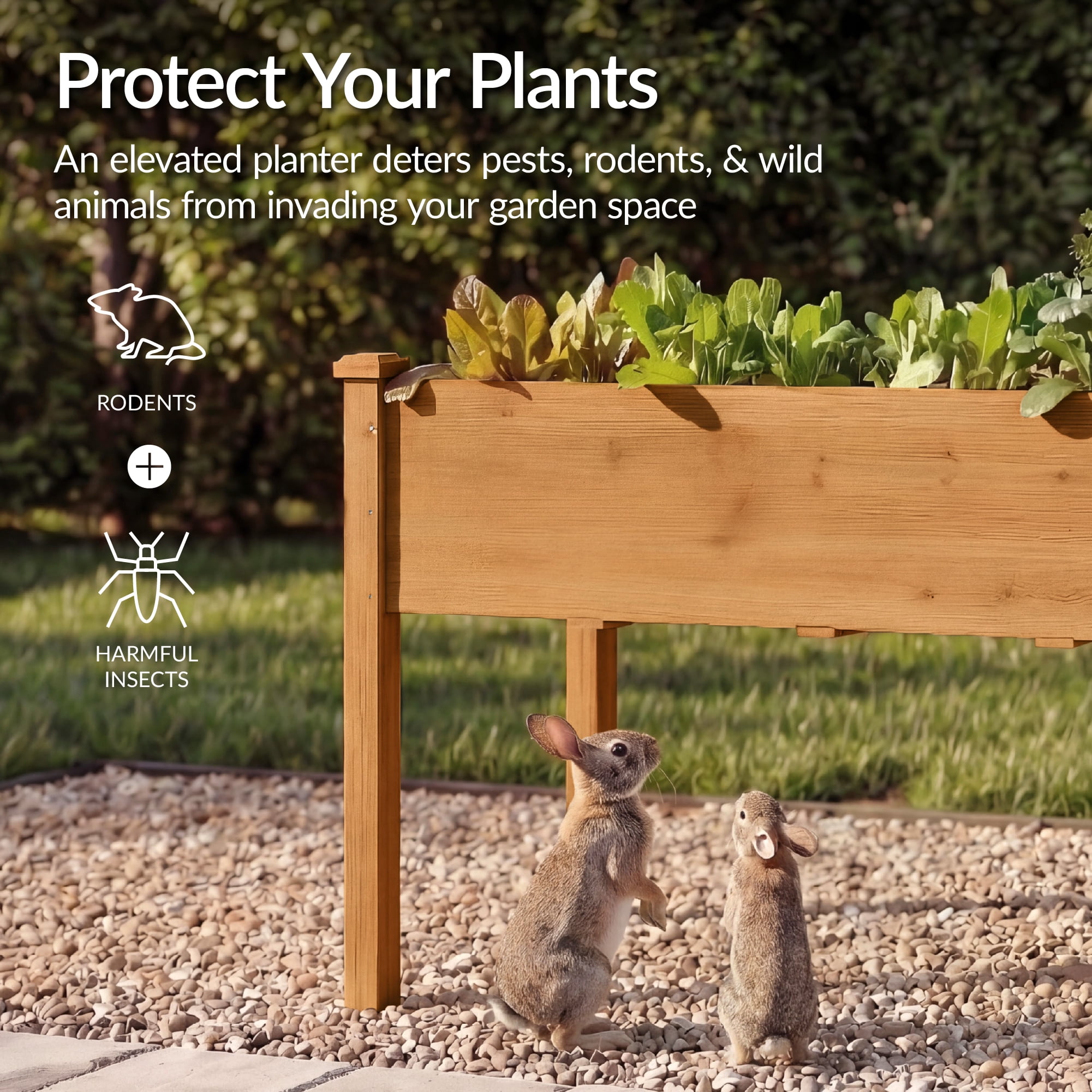 Best Choice Products 72x24x30in Raised Garden Bed, Elevated Wood Planter Box for Patio w/ Divider Panel - Acorn Brown