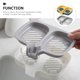 thumbnail image 5 of Soporte para jabón, escurridor de platos, bandeja de secado, cajas de cocina para baño, escritorio, contenedor de viaje, ABS, 2 piezas, 5 of 6