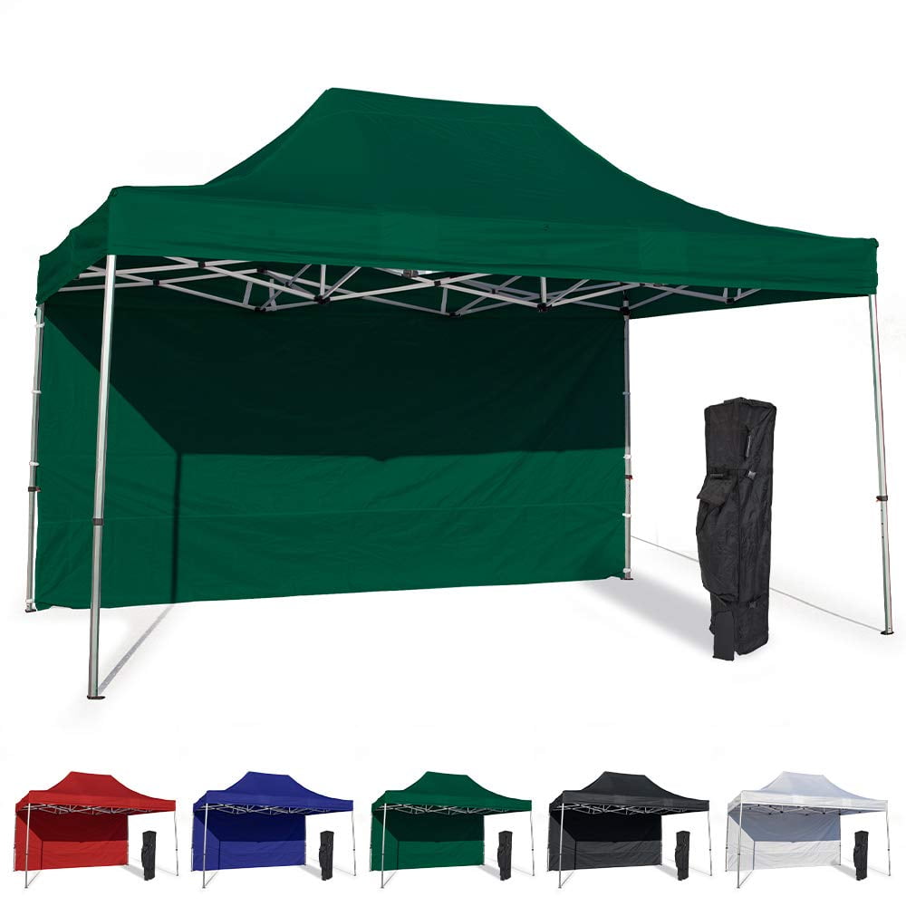 Green 10x15 Instant Canopy Tent and Side Wall - Commercial ...