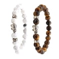 thumbnail image 2 of Sonducket 2 unids/set con cuentas de piedra brazalete étnico Vintage cadena de mano fiesta hombre accesorios de joyería Ropa, zapatos y accesorios Miscelánea, 2 of 8
