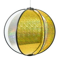 Wind Fairy Laser Gold Spinning Globe - Outdoor Hanging Ball Decoration